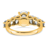 14k 3 7/8ct Certified Lab Grown Diamond VS+ F+ Oval Comp Eng Ring