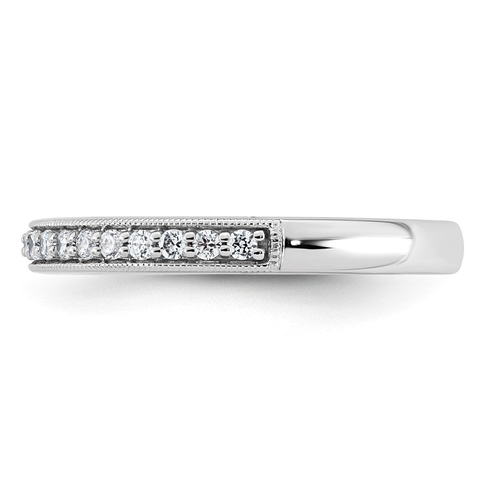 14k White Gold 1/5ct Lab Grown Diamond VS+ F+ Complete Wedding Band
