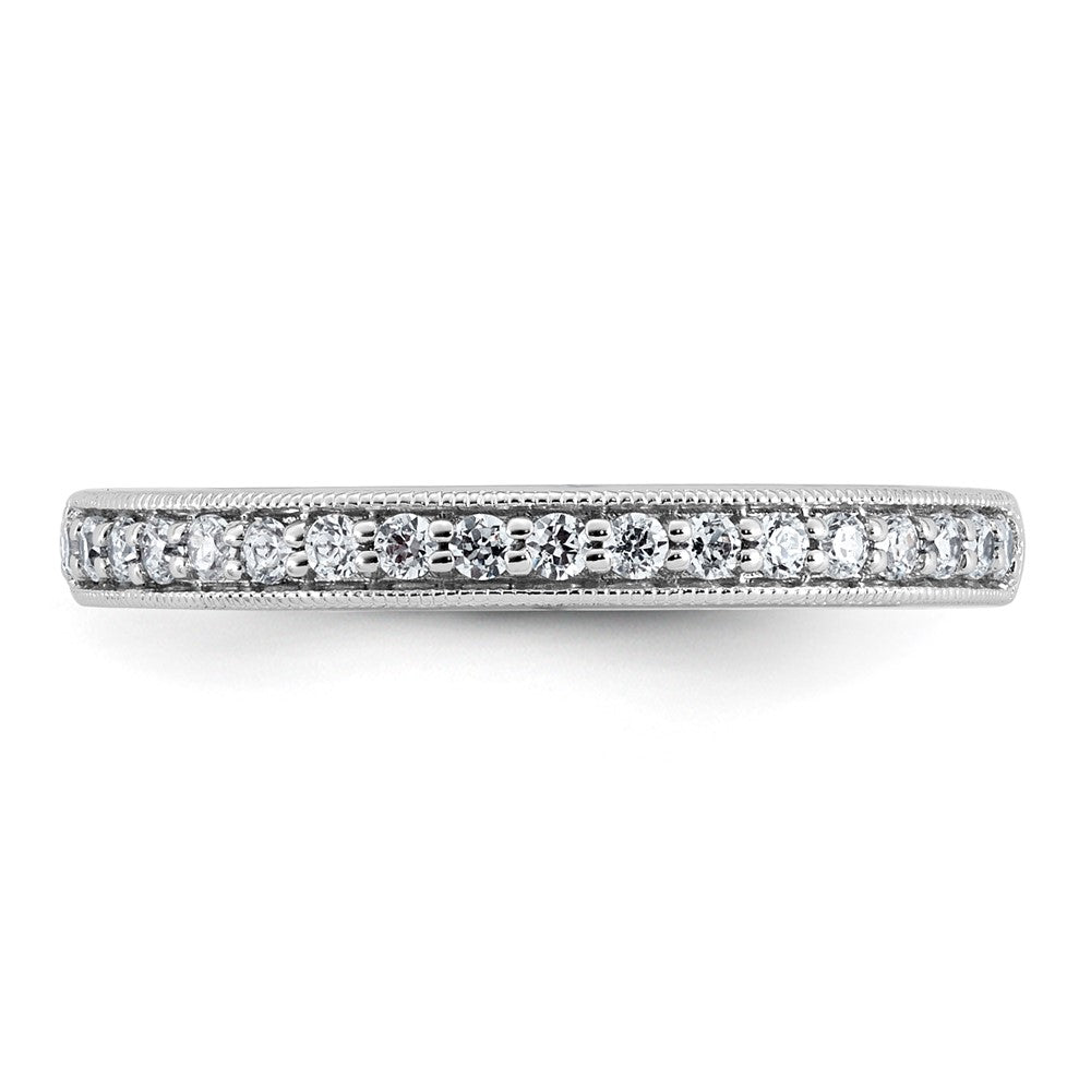 14k White Gold 1/5ct Lab Grown Diamond VS+ F+ Complete Wedding Band