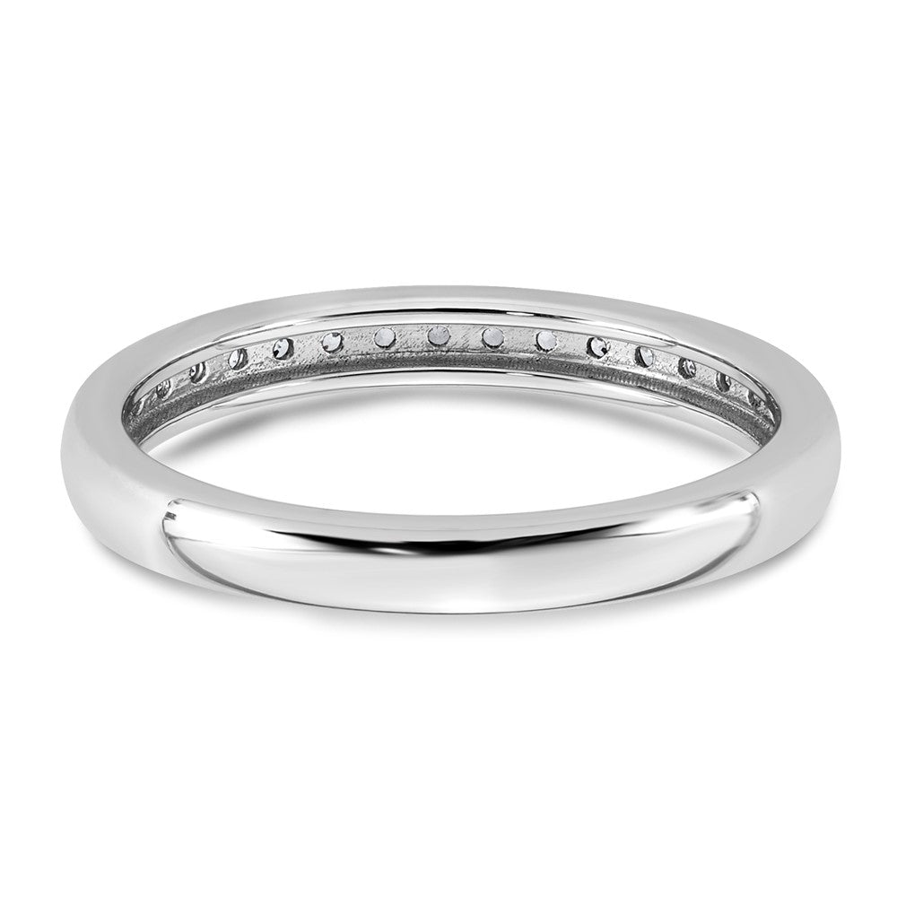 14k White Gold 1/5ct Lab Grown Diamond VS+ F+ Complete Wedding Band