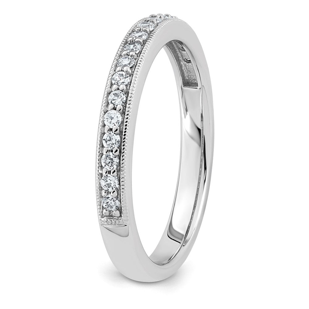 14k White Gold 1/5ct Lab Grown Diamond VS+ F+ Complete Wedding Band