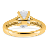 14k 1 7/8ct Lab Grown Diamond VS+ F+ Oval Complete Eng Ring