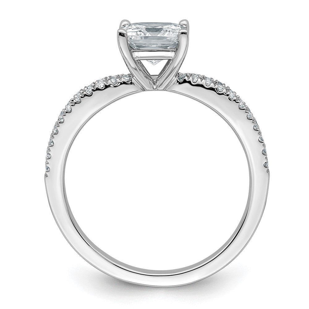 14kw 1 1/2 carat Cert Lab Grown Diamond VS+ F+ Princess Complete Eng Ring