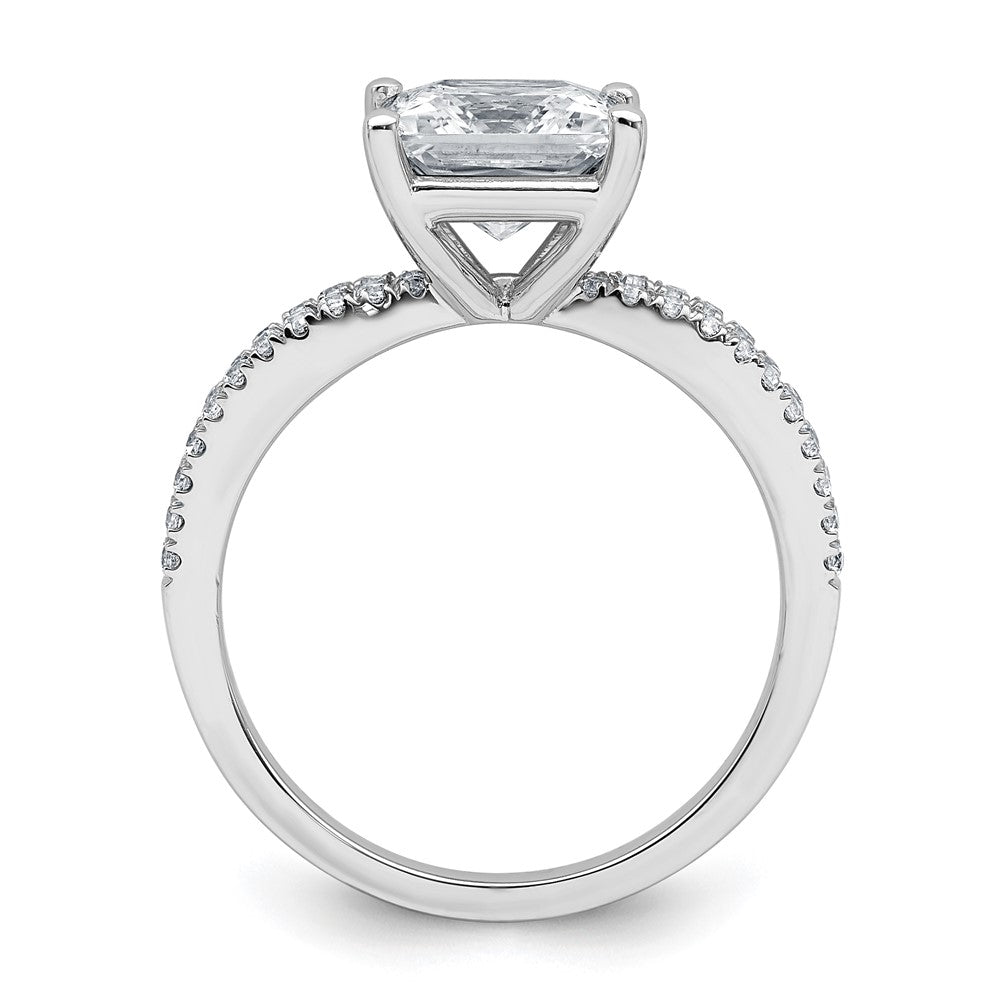 14kw 2 1/4 carat Lab Grown Diamond VS+ F+ Princess Semi-mnt Eng Ring