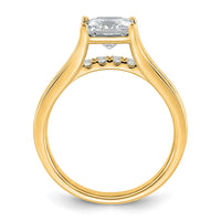 14k 1 7/8ct Lab Grown Diamond VS+ F+ Princess Complete Engagement Ring