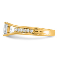 14k 1 7/8ct Cert Lab Grown Diamond VS+ F+ Princess Comp Engagement Ring