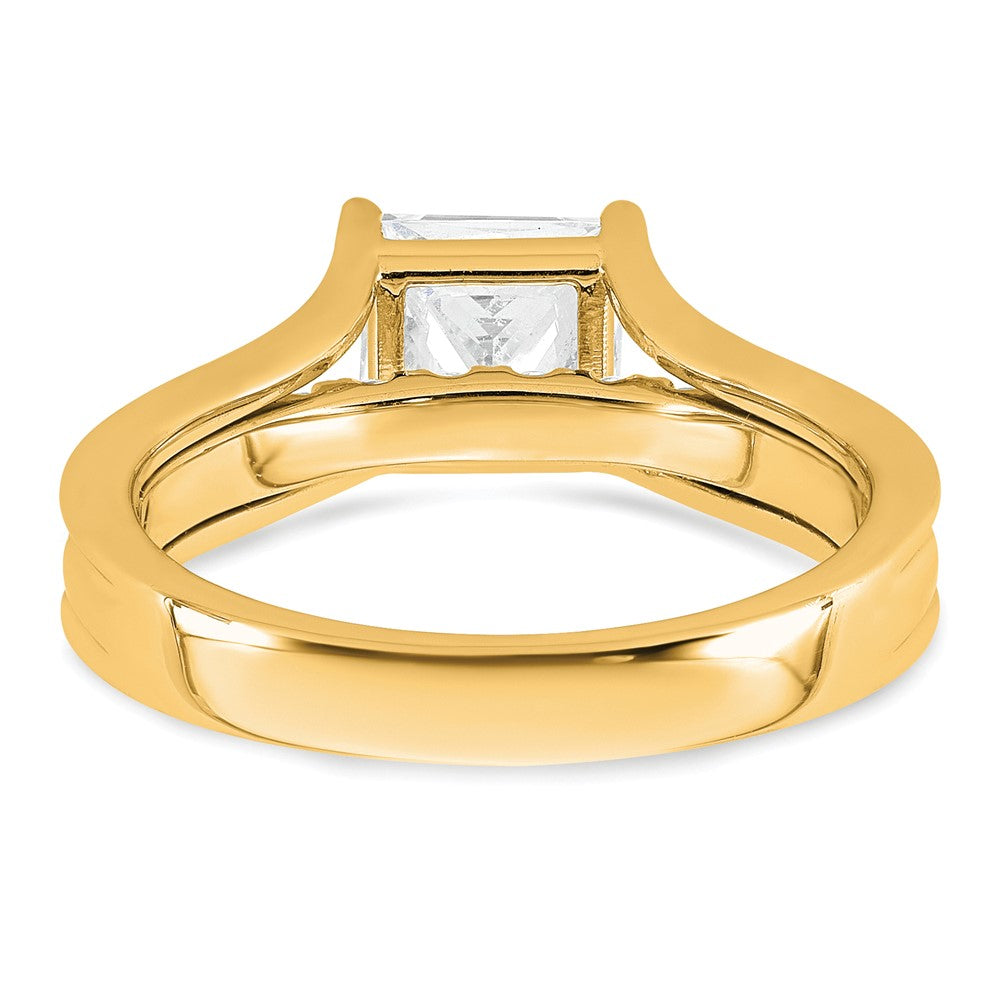 14k 1 7/8ct Lab Grown Diamond VS+ F+ Princess Complete Engagement Ring