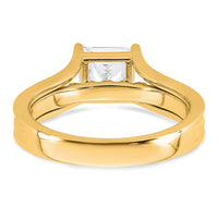 14k 1 7/8ct Lab Grown Diamond VS+ F+ Princess Complete Engagement Ring