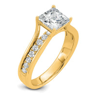 14k 1 7/8ct Cert Lab Grown Diamond VS+ F+ Princess Comp Engagement Ring