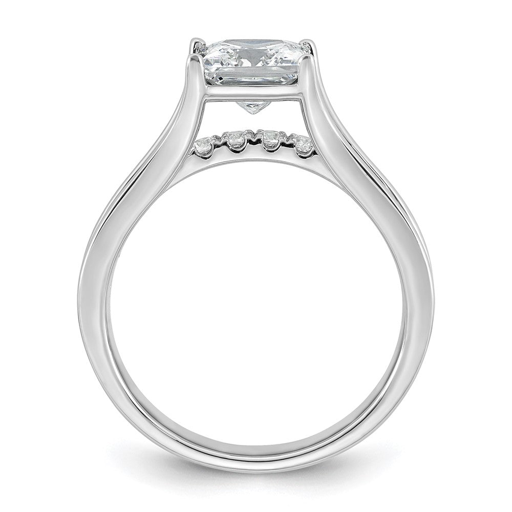 14kw 1 7/8ct Cert Lab Grown Diamond VS+ F+ Princess Comp Engagement Ring