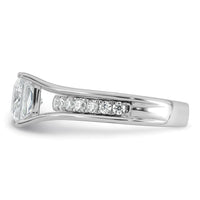 14kw 2 1/2ct Lab Grown Diamond VS+ F+ Princess Comp Engagement Ring