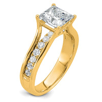 14k 2 1/2ct Cert Lab Grown Diamond VS+ F+ Princess Comp Engagement Ring