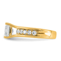 14k 3 1/6ct Lab Grown Diamond VS+ F+ Princess Complete Engagement Ring