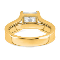 14k 3 1/6ct Lab Grown Diamond VS+ F+ Princess Complete Engagement Ring