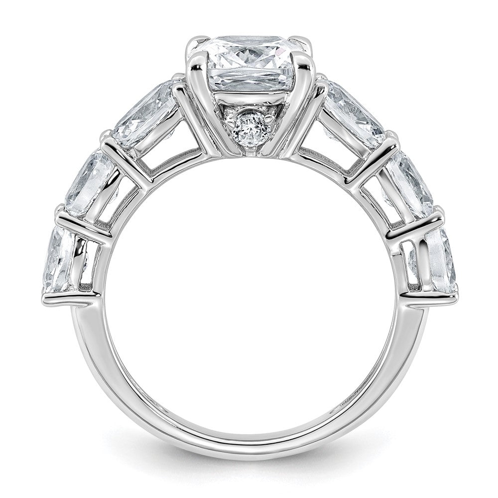 14kw 3 3/4ct Certified Lab Grown Diamond VS+ F+ Cushion Comp Eng Ring