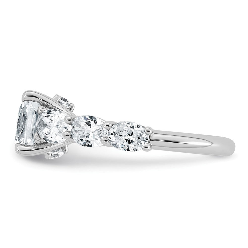 14kw 3 3/4ct Certified Lab Grown Diamond VS+ F+ Cushion Comp Eng Ring