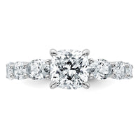 14kw 3 3/4ct Certified Lab Grown Diamond VS+ F+ Cushion Comp Eng Ring