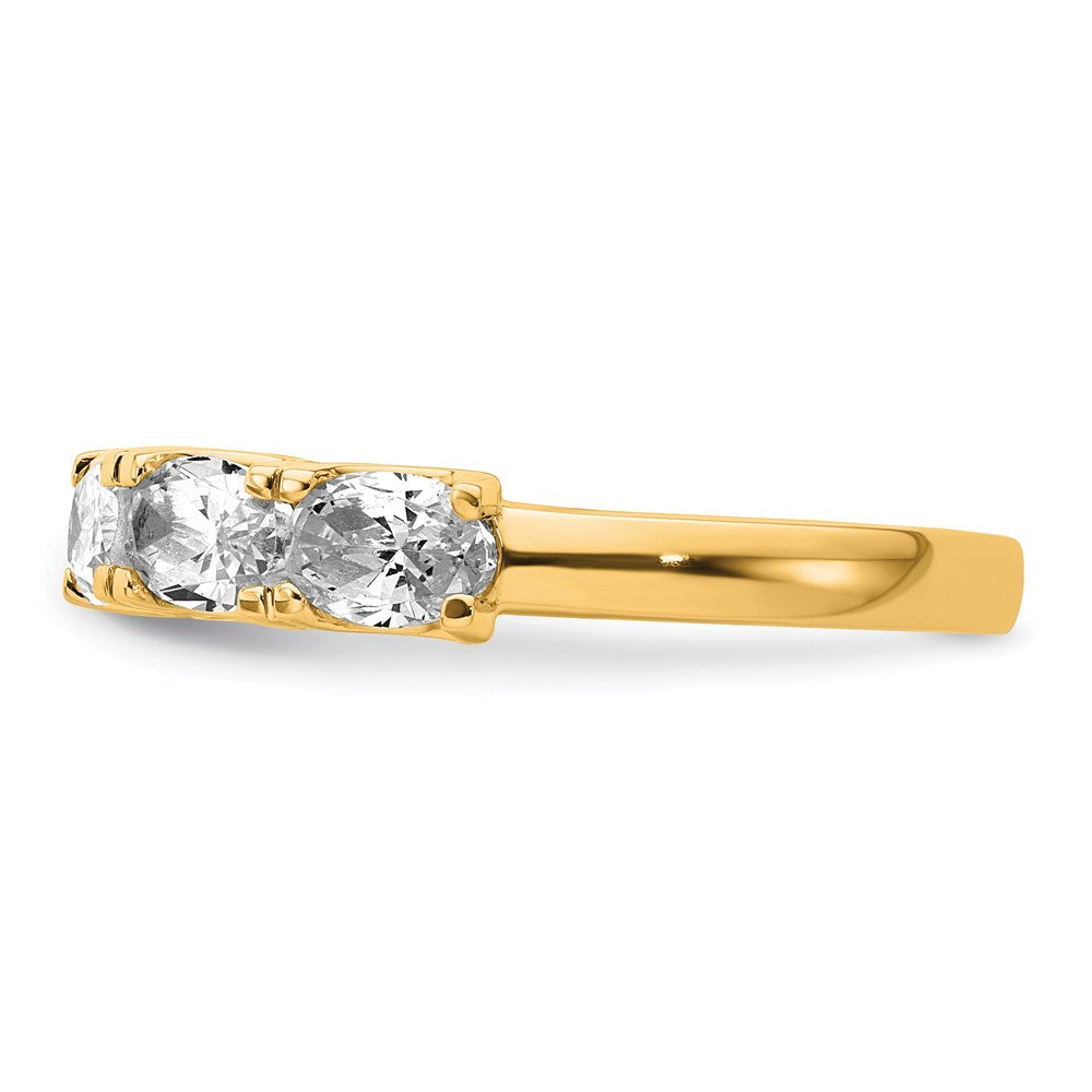 14k 1 1/2ct Lab Grown Diamond VS+ F+ Complete 5 Stone Band