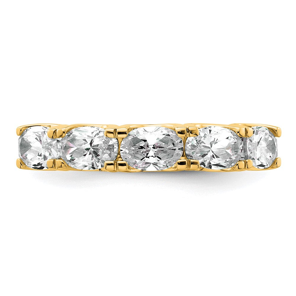 14k 1 1/2ct Lab Grown Diamond VS+ F+ Complete 5 Stone Band