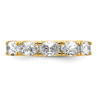 14k 1 1/2ct Lab Grown Diamond VS+ F+ Complete 5 Stone Band