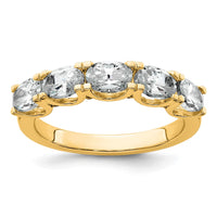 14k 1 1/2ct Lab Grown Diamond VS+ F+ Complete 5 Stone Band