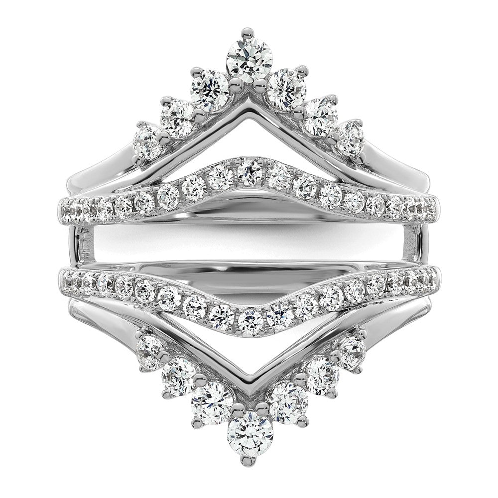 14k White Gold 1ct Lab Grown Diamond VS/SI+ G+ Complete Ring Guard