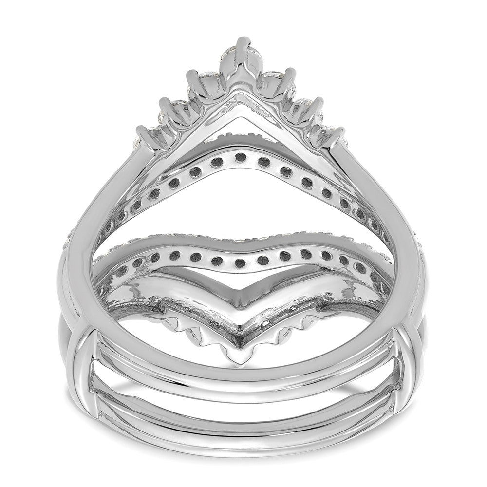14k White Gold 1ct Lab Grown Diamond VS/SI+ G+ Complete Ring Guard