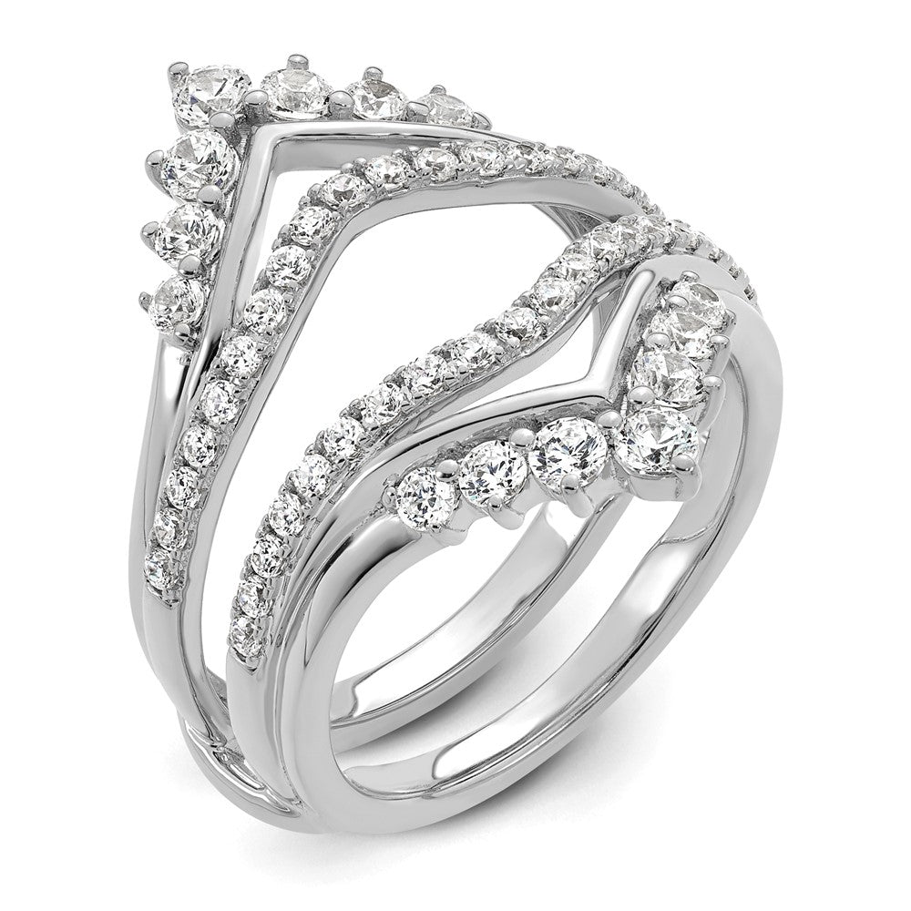 14k White Gold 1ct Lab Grown Diamond VS/SI+ G+ Complete Ring Guard