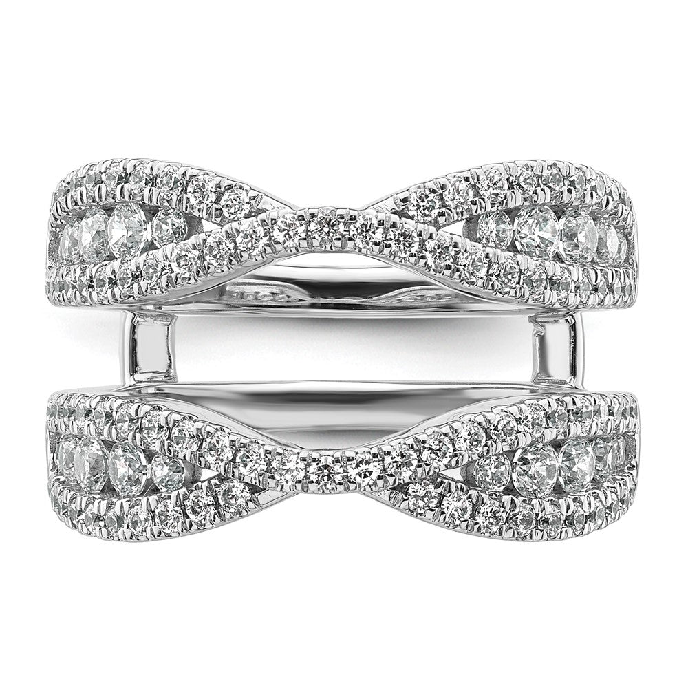 14k White Gold 1 1/6ct Lab Grown Diamond VS+ F+ Complete Ring Guard