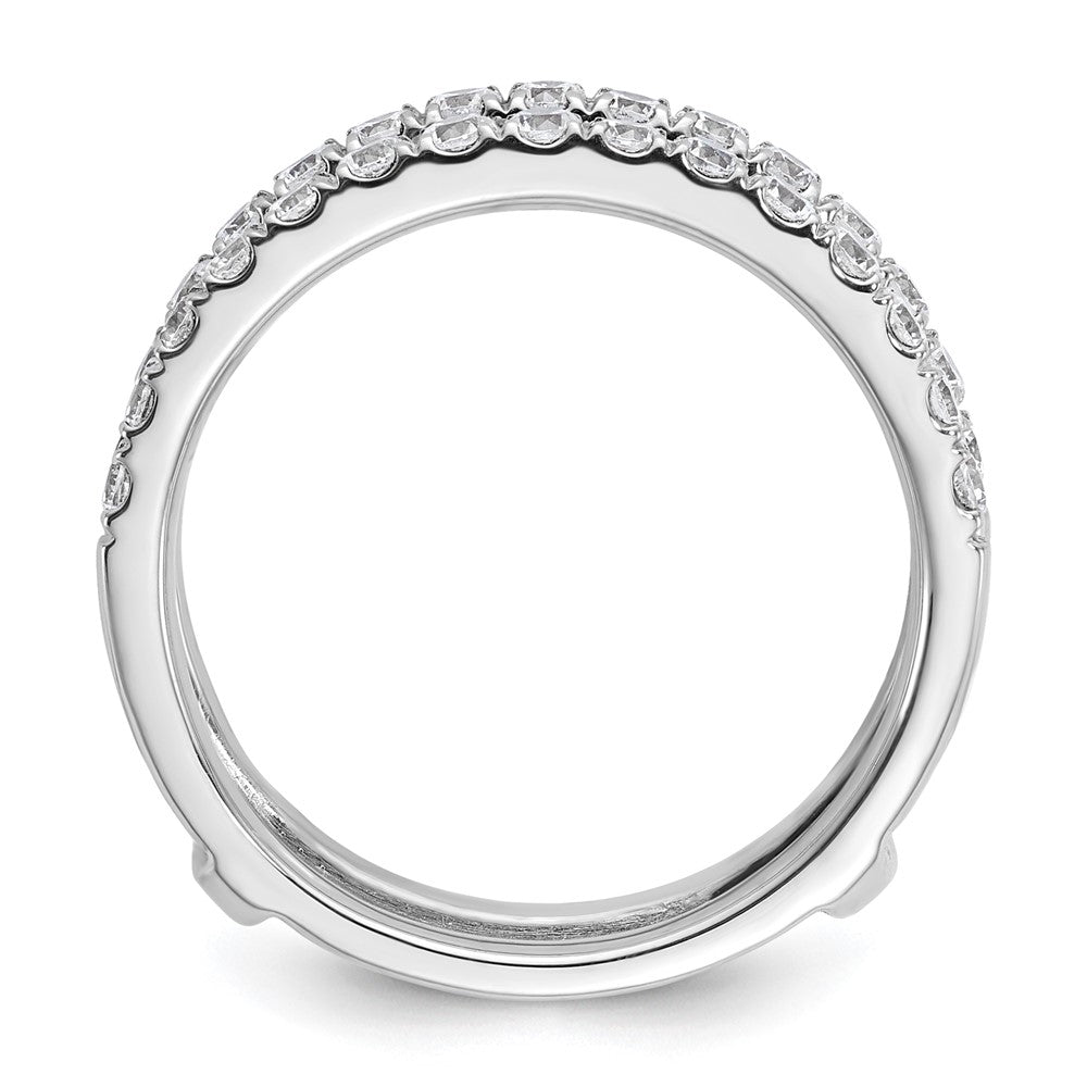 14k White Gold 3/4ct Lab Grown Diamond VS+ F+ Complete Ring Guard