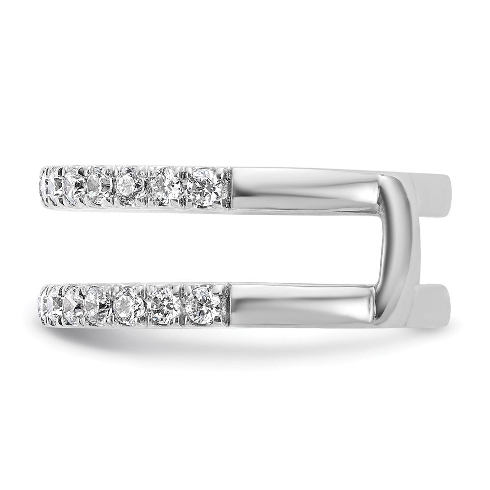 14k White Gold 3/4ct Lab Grown Diamond VS+ F+ Complete Ring Guard