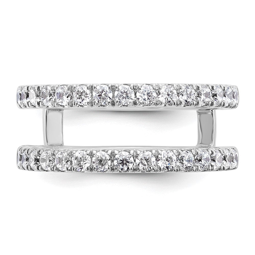 14k White Gold 3/4ct Lab Grown Diamond VS+ F+ Complete Ring Guard