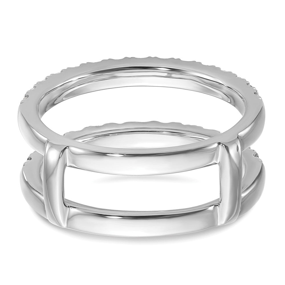 14k White Gold 3/4ct Lab Grown Diamond VS+ F+ Complete Ring Guard
