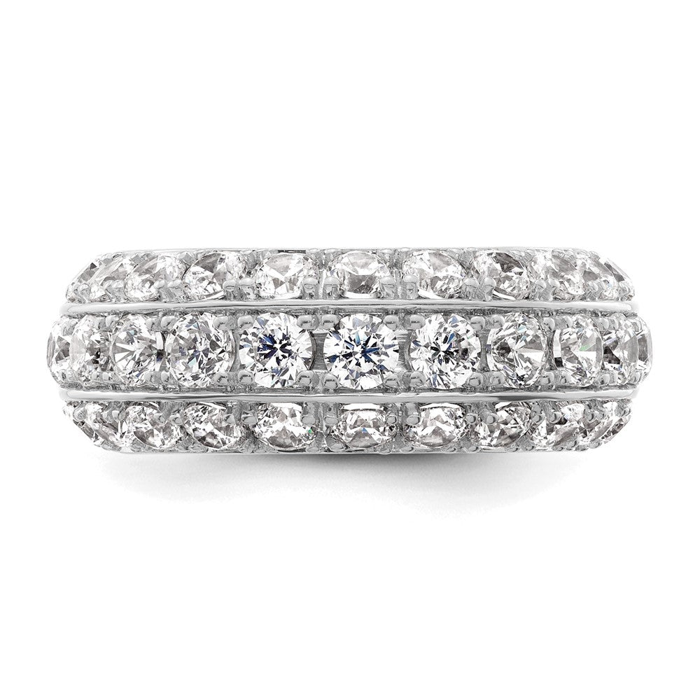 14k White Gold 2 1/2ct Lab Grown Diamond VS+ F+ Complete Fashion Band