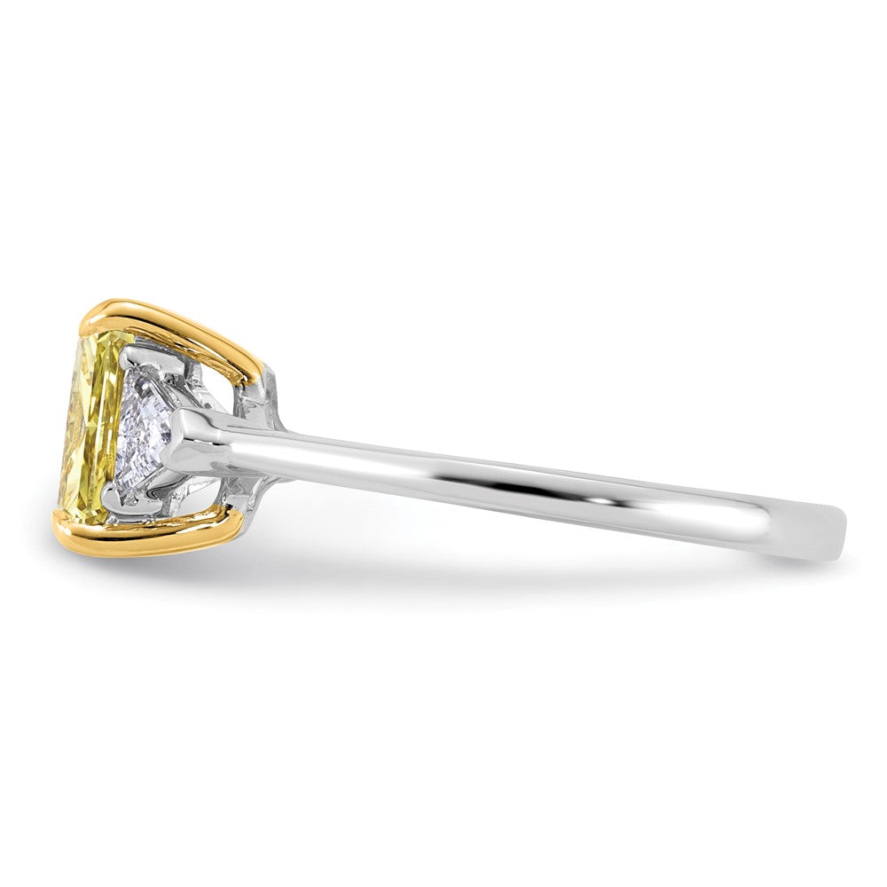 Emma Grace 14ktt 1 7/8ct LabGrown Dia Cert Vivid Yellow & VS+ F+ Comp Ring