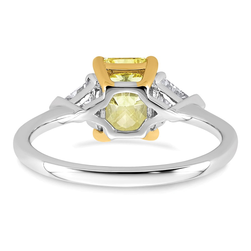 Emma Grace 14ktt 1 7/8ct LabGrown Dia Cert Vivid Yellow & VS+ F+ Comp Ring