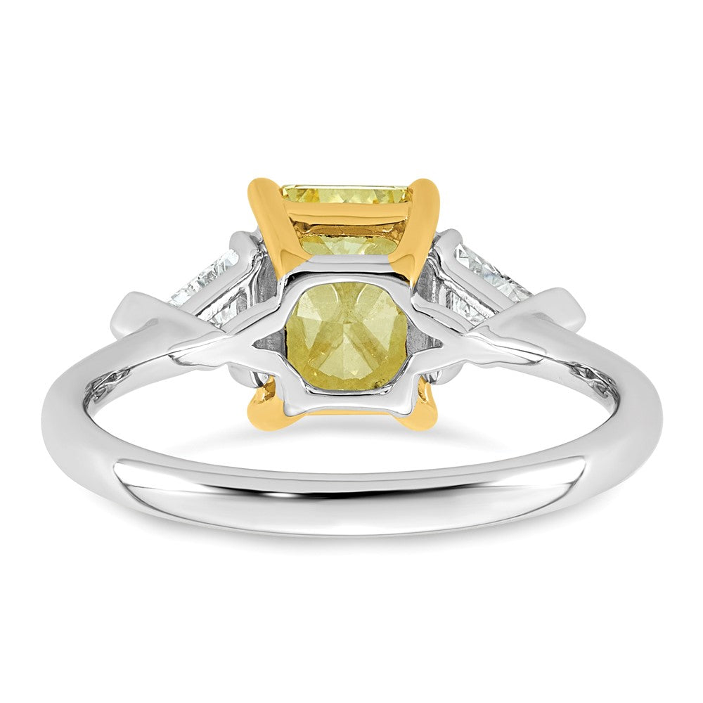 Emma Grace 14ktt 2 3/8ct Lab Grown Dia Cert Vivid Yellow & VS+ F+ Comp Ring