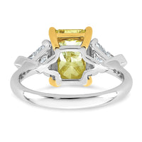 Emma Grace 14ktt 4ct LabGrown Dia Cert Vivid Yellow & VS+ F+ Comp Ring