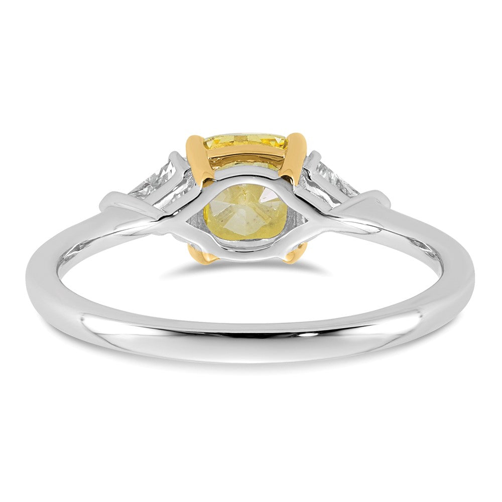 Emma Grace 14ktt 1 1/4ct Lab Grown Dia Cert Vivid Yellow & VS+ F+ Comp Ring