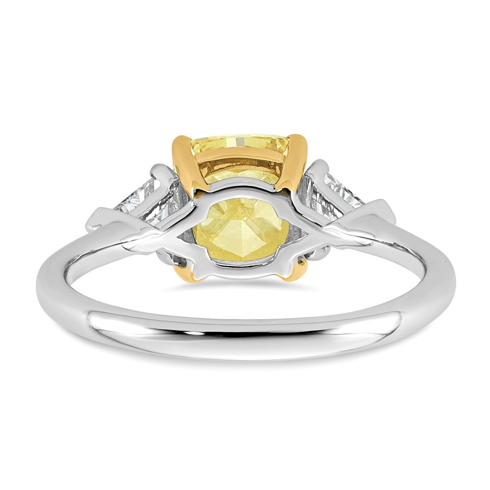 Emma Grace 14ktt 2 3/8ct Lab Grown Dia Cert Vivid Yellow & VS+ F+ Comp Ring