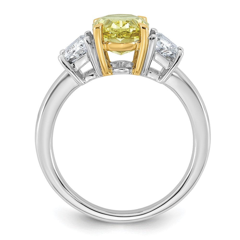 Emma Grace 14ktt 4 1/3ct LabGrown Dia Cert Vivid Yellow & VS+ F+ Comp Ring