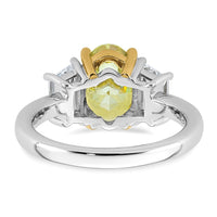 Emma Grace 14ktt 4 1/3ct LabGrown Dia Cert Vivid Yellow & VS+ F+ Comp Ring