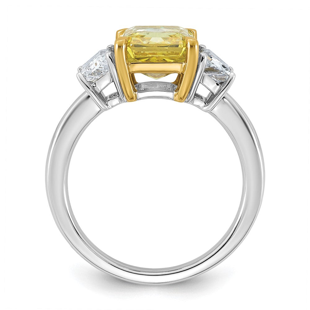 Emma Grace 14ktt 4 1/2ct Lab Grown Dia Cert Vivid Yellow & VS+ F+ Comp Ring