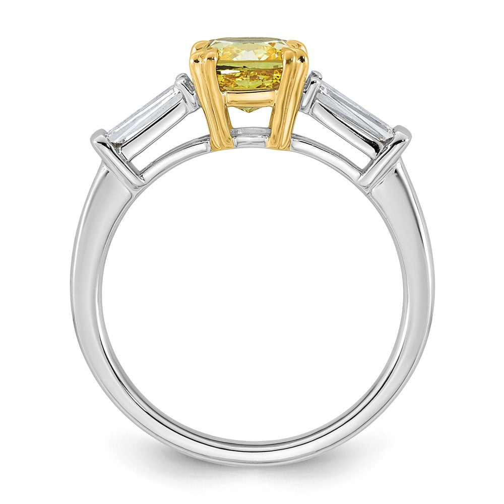 Emma Grace 14ktt 2ct LabGrown Dia Cert Vivid Yellow & VS+ F+ Comp Ring