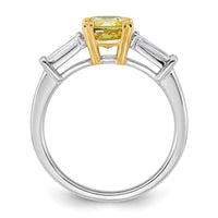 Emma Grace 14ktt 2ct LabGrown Dia Cert Vivid Yellow & VS+ F+ Comp Ring