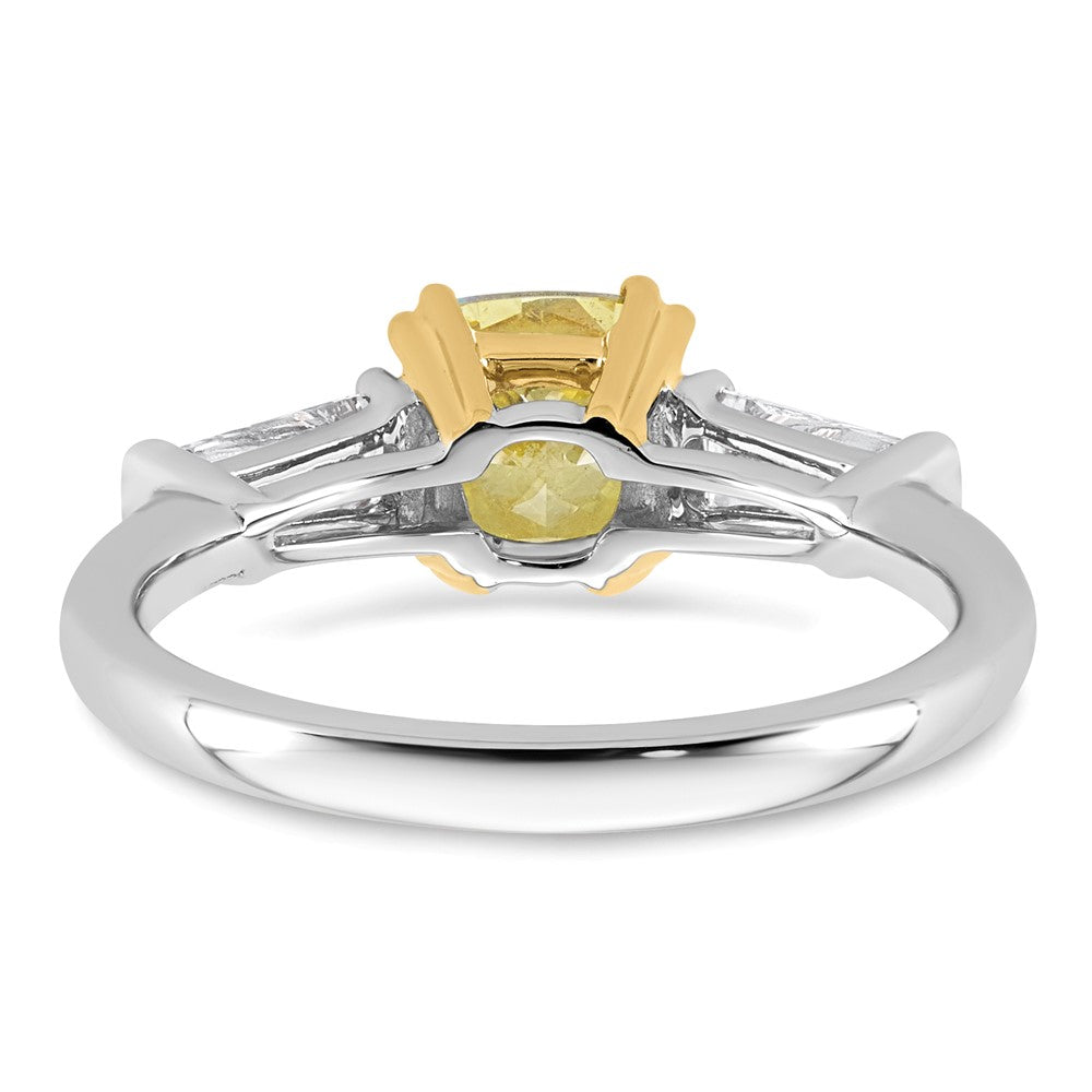 Emma Grace 14ktt 2ct LabGrown Dia Cert Vivid Yellow & VS+ F+ Comp Ring
