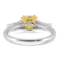 Emma Grace 14ktt 2ct LabGrown Dia Cert Vivid Yellow & VS+ F+ Comp Ring