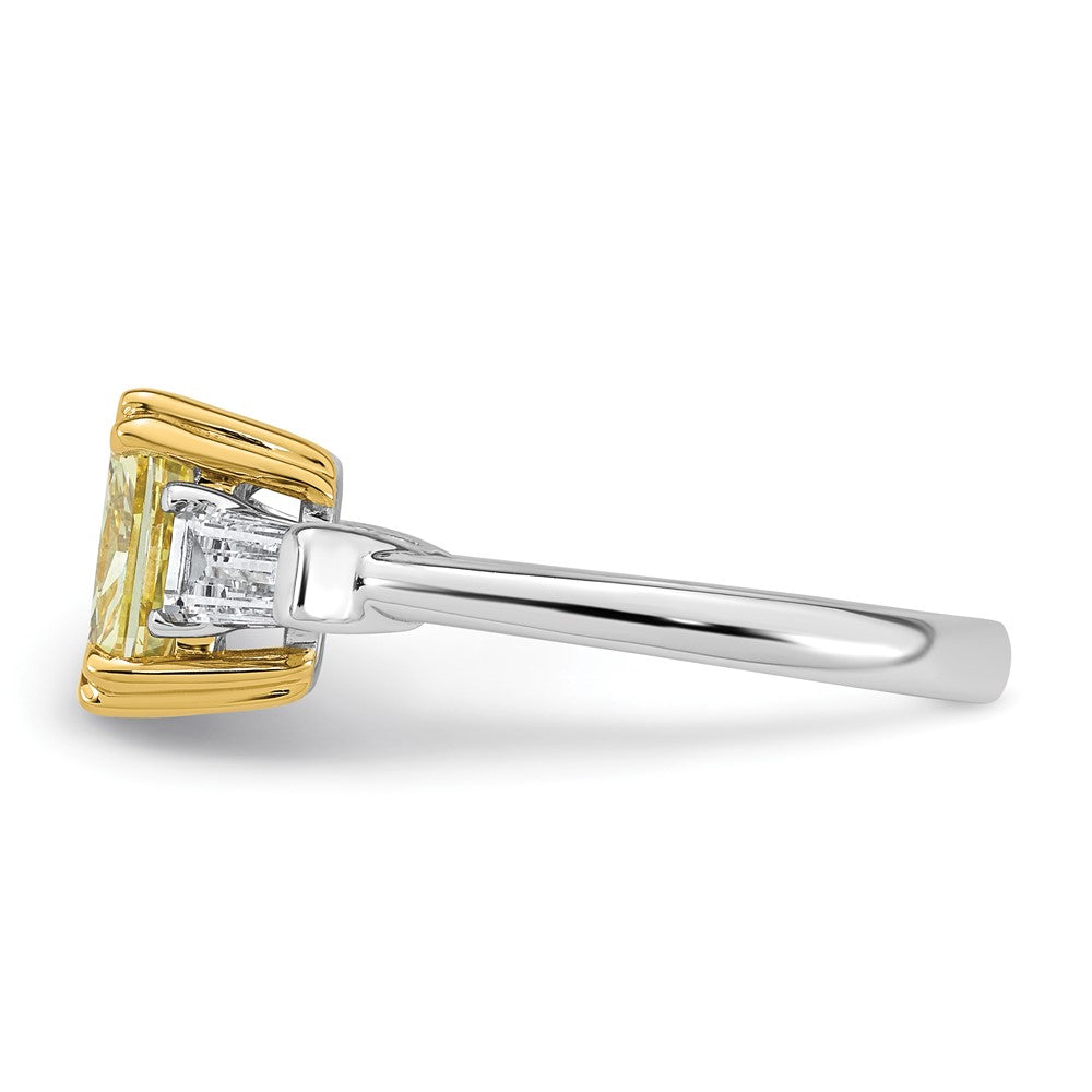 Emma Grace 14ktt 2 3/4ct Lab Grown Dia Cert Vivid Yellow & VS+ F+ Comp Ring