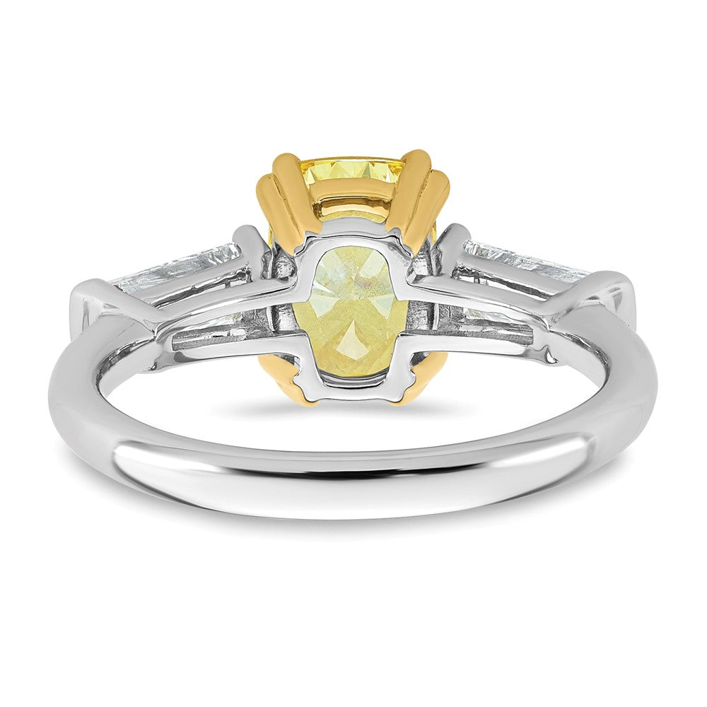 Emma Grace 14ktt 2 3/4ct Lab Grown Dia Cert Vivid Yellow & VS+ F+ Comp Ring