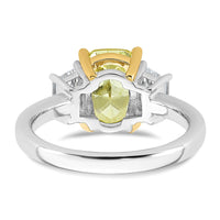 Emma Grace 14ktt 3 1/5ct Lab Grown Dia Cert Vivid Yellow & VS+ F+ Comp Ring